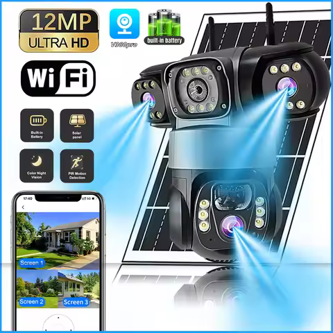 V380 PRO Solar WIFI Camera Wirless CCTV Video Surveillance Cameras Outdoor PIR Motion Detection Nigh