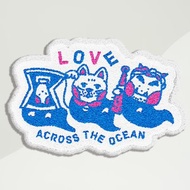 原創插畫 飄洋過海 守護幽靈 絨毛地毯 招財貓 桃太郎鬼 地墊