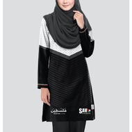 Palestine Jersey Malaysia Eksklusif Baju Jersi Palestin 2023 Muslimah Dewasa Baju Muslimah Labuh Mur