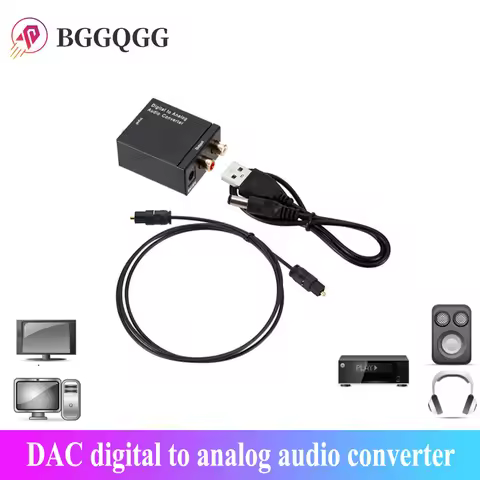 BGGQGG USB DAC Digital To Analog Audio Converter DAC Amplifier Audio Toslink Coaxial Signal To RCA R