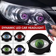 Milecar เอฟเฟกต์แสงแบบไดนามิก3นิ้ว LED Devil Eyes สำหรับความปลอดภัยของรถจักรยานยนต์