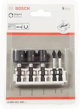 Bosch Professional 5-Piece Screwdriver Bit and Socket Set (Impact Control, PZ/PH Bits - Length: 50 mm, Pick and Click, Accessories Impact Wrench Drill)