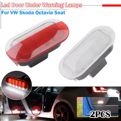 2X LED Courtesy Lamp Door Light White Lights For VW Golf Beetle Cabrio Jetta Bora Polo Sharan Vento 