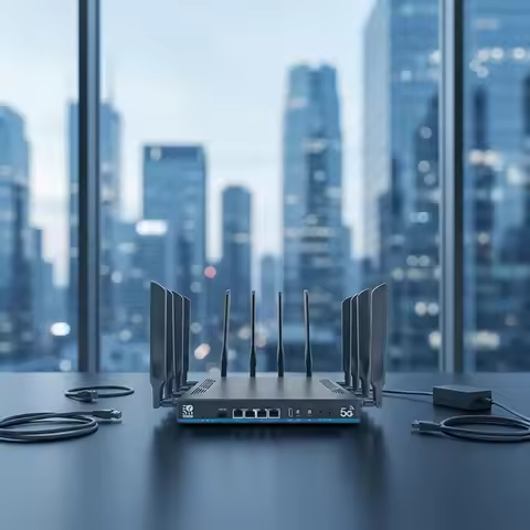 Enterprise WiFi7 5G Router With 10G Fiber SFP Tri-Band 19000Mbps 4T4R MIMO Antennas Wireless Router 