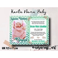 Baby Aqiqah business card (glossy sticker)