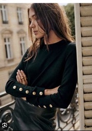 sezane sweater with button 針織長袖衫