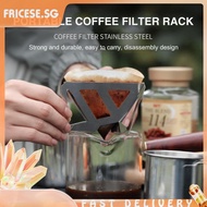 [fricese.sg] Folding Pour Over Coffee Dripper Stainless Steel Coffee Dripper Stand for Hiking