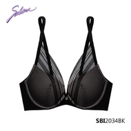 [SALE XẢ HÀNG ĐẾN 80%] Áo Ngực Có Gọng Nâng Ngực Tạo Khe Màu Đen Phối Ren Fashion By Sabina SBI2034B