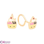 CODE J33Z Collexion Ice Cream Parfait Ear Stud Gold Plated Children's Earrings CX56213G