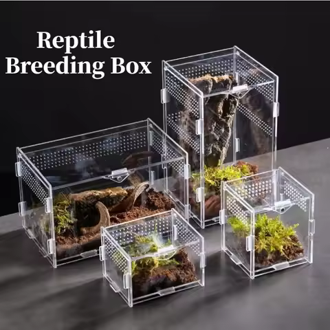 Reptile Habitat Terrarium Breeding Box Acrylic Case Nano Arboreal Tarantula Enclosure Spider Scorpio