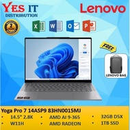 Lenovo Yoga Pro 7 14ASP9 83HN0015MJ 14.5'' 2.8K Luna Grey ( Ryzen AI 9 365, 32GB, 1TB SSD, ATI, W11,