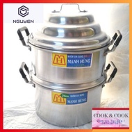 [Genuine] Strong Aluminum Sticky Rice Steamer SIZE 20, 22, 24, 26, 28, 30, 32 -48 cm, Steamed Sticky