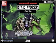 WizKids D&D Frameworks: DRIDER Paint Kit - All-in-One Kit. Unpainted Drider Figure, Paints, and Brus