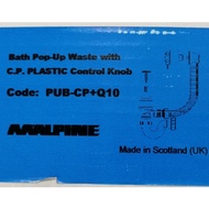 KiaQuest - Mc Alpine PUB-CP+Q10 Bath Pop Up Waste with CP Plastic Control Knob - Made In Scotland (U