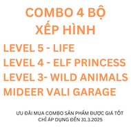 COMBO 4 LEVEL 3 LEVEL 4 LEVEL 5 PUZZLE SET AND 1 MIDEER VALI GARAGE SET