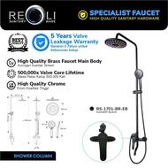 SHOWER TIANG SET COLUMN MANDI KERAN KRAN PANAS DINGIN BLACK REOLI 1701 - YOBISOO shower