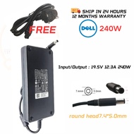 Dell 240W 19.5V 12.3A Laptop Charger for dell PA9E, PA-9E,330-3514, J211H,Y044M,330-4342,J938H, U896
