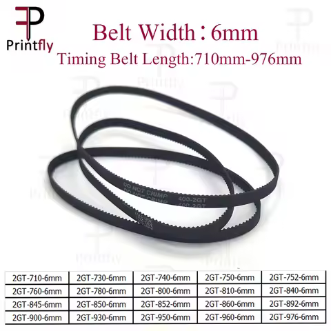 Printfly 2GT/GT2 Timing Belt 710 738 740 750 752 760 782 784 800 810 840 845 850 852 860 892 900 930