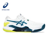 ASICS Men GEL-RESOLUTION 9 WIDE Tennis Shoes in White/Restful Teal