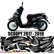 STRIPING LIS VARIASI STIKER VARIASI HONDA MOTOR SCOOPY MOTIF NEW 2017-2019 VARIASI MOTIP SIMPLE STRI