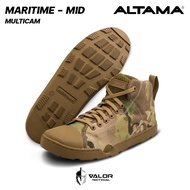 Altama - Maritime Mid Wide [Multicam] รองเท้ายุทธวิธี รองเท้าผ้าใบผู้ชาย มีรูระบายน้ำ และที่ล็อกตีนก