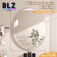 Bolizun Mirror Oval &amp; Rectangle Decoration Anti-Shatter Mirror Paste Wall Sticker Acrylic Wall Mounted Mirror Decoration