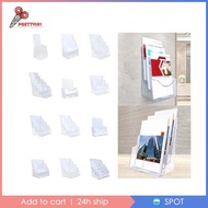 [Prettyia1] Acrylic Brochure Holder Brochure Display Stand for Magazines Booklets School