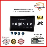 Soundstream Anzuo Ultra Series 8+256GB 9inch /10inch 2K QLED Android Car Player With 360 Camera Supp