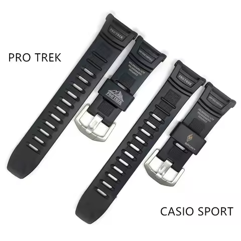 Resin Rubber Watch Strap For Casio G-Shock PRG-130 PRW1500 PRW-1500 PRG130 PRG-130Y Replace Band Men