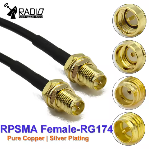RP SMA Female to SMA RG174 Cable RP-SMA extension jumper Pigtail Adapter Cable my SMA Antenna cable 