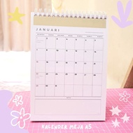 Planner Calendar 2024 - A5 - Desk Calendar - 12 Sheets+Cover (National Holiday)