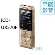 平廣 SONY ICD-UX570F 金色 錄音筆 公司貨 另售ZOOM H1N 配件 MDR-EX750BT