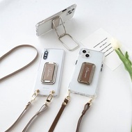 智能手機肩背多功能指環透明保護殼帶肩帶 [簡單刻名字] 智能手機指環智能手機支架刻文字 OS35U