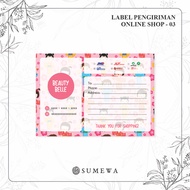 Online Shop Shipping Labels Package Label/s Address Label/s Shipping Sticker/s Receipt Sticker/s Onl