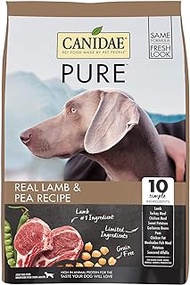Canidae PURE Limited Ingredient Premium Adult Dry Dog Food, Lamb and Pea Recipe, 12 Pounds, Grain Free