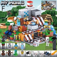 produk MY WORLD Lego Toy Minecraft Cave Minifigures Village House