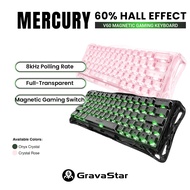 GravaStar Mercury V60 60% Hall Effect Magnetic Switch Gaming Keyboard, 8KHz Polling, Rapid Trigger, 