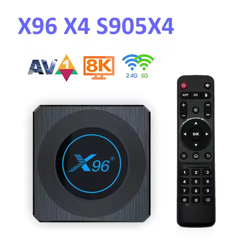 New X96 X4 Smart TV Android 11 TV Box Amlogic S905X4 Set Top Box 4GB 32gb 64gb Dual WIFI 8K Internet