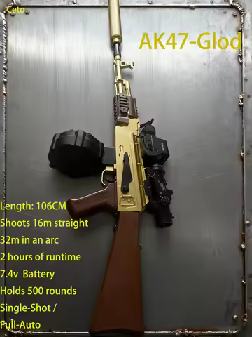 Ultimate Full Auto AK47 Gel Blasters 30M Extreme Range Sniper Rifle for Outdoor Games Gift for Adult
