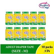 Feelfree Adult Diapers Tape (M) 10'S x 10Packs