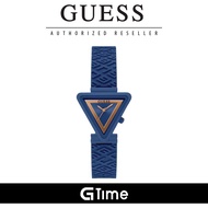 [Official Warranty] Guess GW0543L7 Women's Blue Dial Blue Silicone Strap Watch
