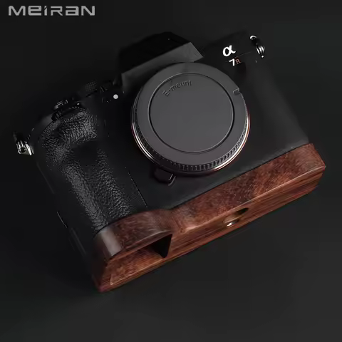 Retro Solid wood lightweight Bottom Plate For Sony Alpha 6700 A6700 ILCE-A9M2 Camera Baseplate Tripo