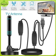 Digital TV Antenna With Signal Amplifier 480+ Miles Indoor Outdoor Antenna  VHF UHF Digital Aerial