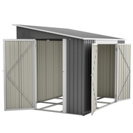 6 X 8 Ft Metal Outdoor Storage Shed, Garden Tool Storage House With 2 Lockable Door For Backyard, Pa