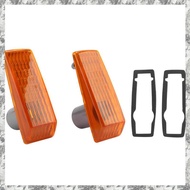 [I O J E] 2Pcs Car  Turn Signal Light Indicator Repeater Lamp Cover Yellow for   W124 R129 W140 W202