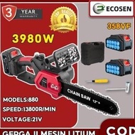 ECOSEN/gergaji mesin mini pemotong kayu/gergaji baterai/gergaji