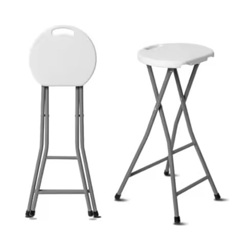 30 Inch Tall Folding Stool Chair Heavy Duty Plastic Stool Chair Portable Foldable Bar Height Stools 
