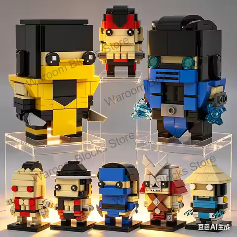 MOOXI MOC Combat Games NOOB SAIBOT Bi-Han Compatible Figures Building Blocks Adults Toys For Childre