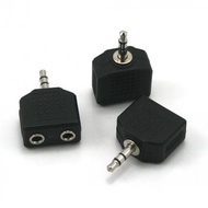 A3MF2 | 3.5 M To F-2 BEST Audio Connector / Splitter 1-2 (Black)