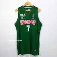 HIJAU ORIGINAL NATIONAL TEAM 3X3 INDONESIA BASKETBALL JERSEY RANDOM NUMBER - GREEN